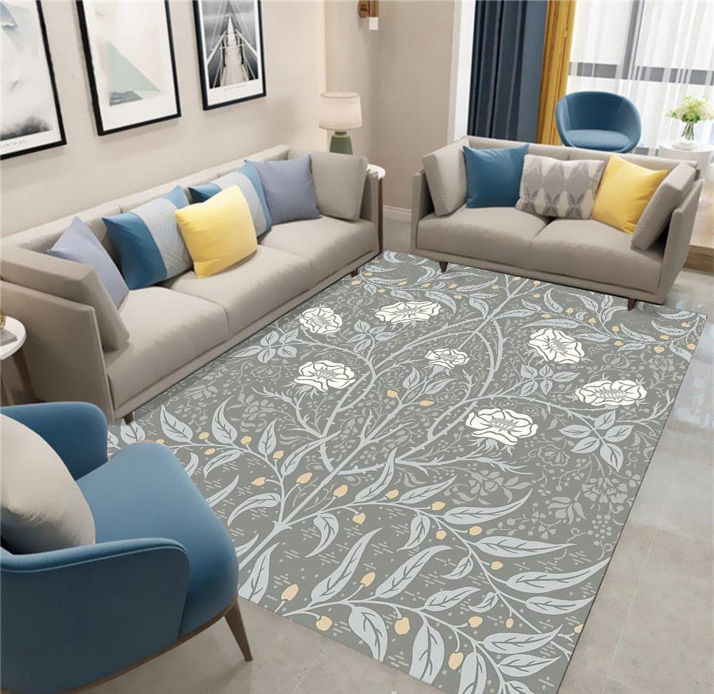 R Цветочный ковер Прикроватный коврик для пола Противоскользящий Винтажный ковер с животным Марокканские ковры для гостиной Декоративные