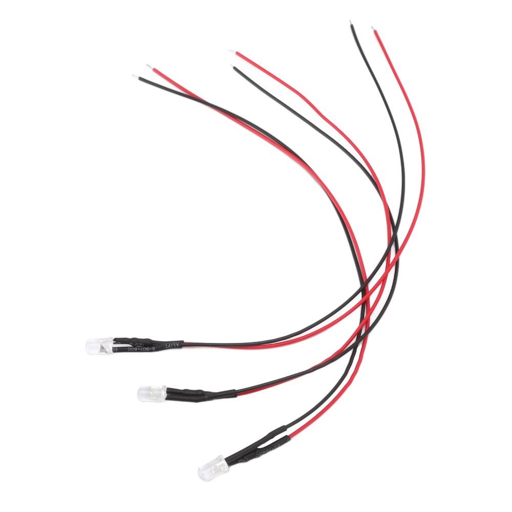 20PCS 5mm Prewired LED Diodes 5‑12V LED Light Diodes Bright Mini LED Diodes  DIY Projects