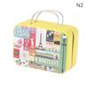 Vintage Mini Suitcase With Handle Candy Metal Storage Box For Wedding Gifts Candy Chocolate Print Travel Portable Container
