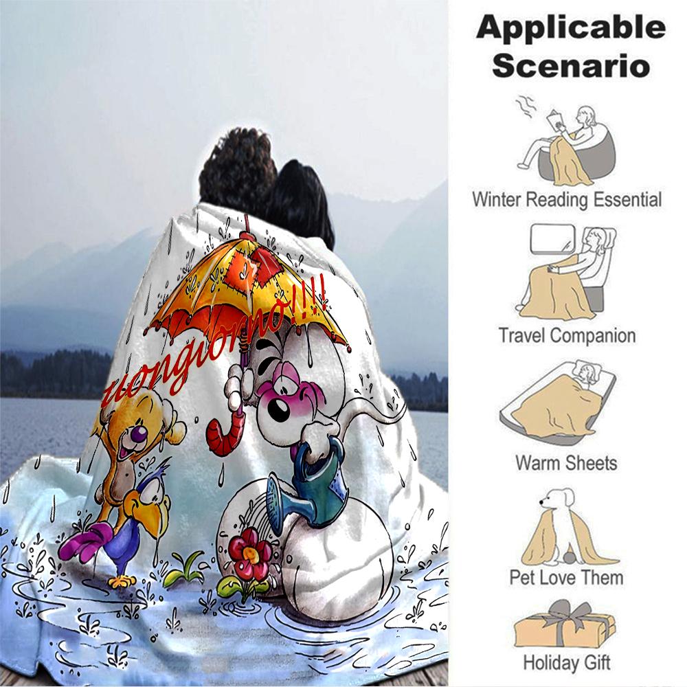 Rainy Day Fun Blanket Soft Throw Blanket For Home Bedroom Bed Sofa Travel Office Solid Christmas Blanket
