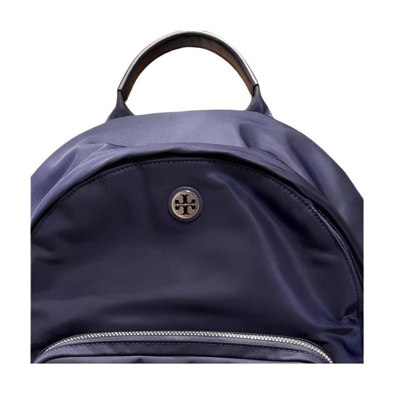 TORY BURCH Tangli Baiqi Ella brand logo nylon cloth backpack women's navy blue 173559-405