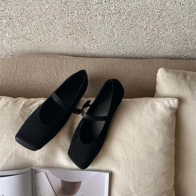 Туфли из замши в стиле ретро с леопардовым принтом, квадратная подошва, универсальная мягкая подошва с туфлями Мэри Джейн