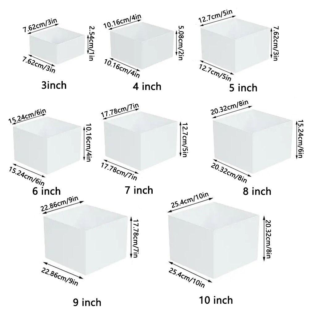 Белый / Прозрачный акриловый куб-витрина Штабелируемая коробка для декорирования фуршета Ювелирные изделия