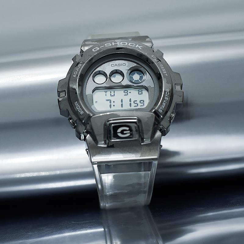 Casio Водонепроницаемые спортивные часы Кварцевый механизм Ремешок из смолы Японские и корейские часы Мужские часы Серебристый циферблат GM-6900SCM-1PR