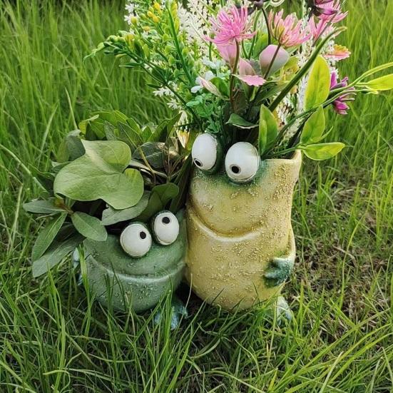 Animal Plant Pot, Animal-Shaped Resin Planter, Weather Resistant Matte Texture Plant Container for Outdoor Indoor Decor