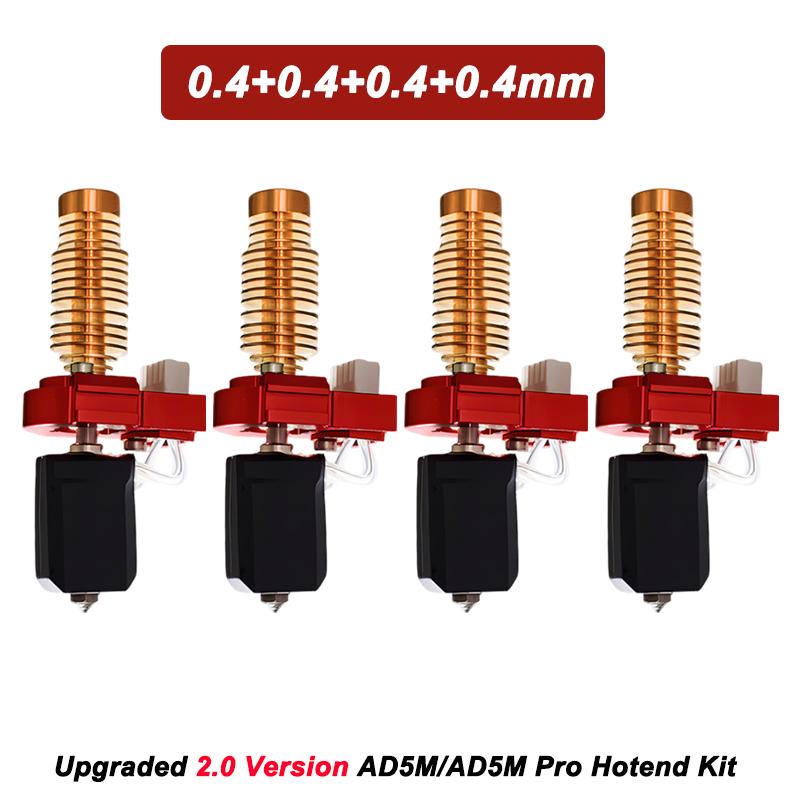 Latest Upgraded Hotend Kit for Flashforge Adventurer 5M/5M Pro Hotend AD5M Nozzle Kit Ceramic Heating Block & Hard Steel Nozzle