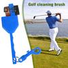 Golf Dual Brush Cleaner with Retractable Cover Golf Club Cleaning Brush with Copper Nylon Bristles Golfing Accessory