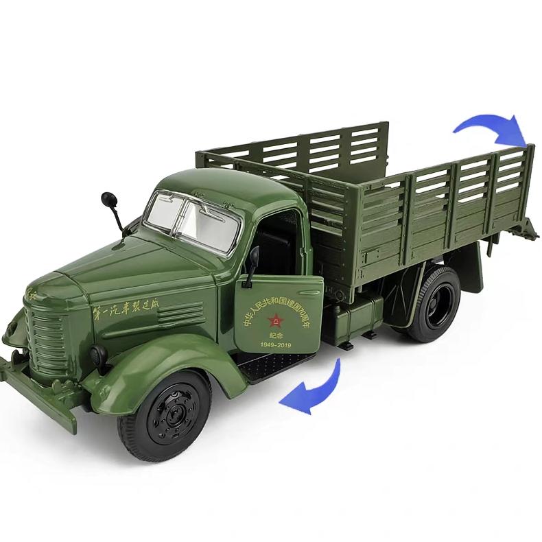 Классический военный транспортный грузовик НОАК JieFang CA10 Симуляция Литой и Игрушечный транспорт Звуки и Свет 1:36 Сплавная Модель Автомобиля