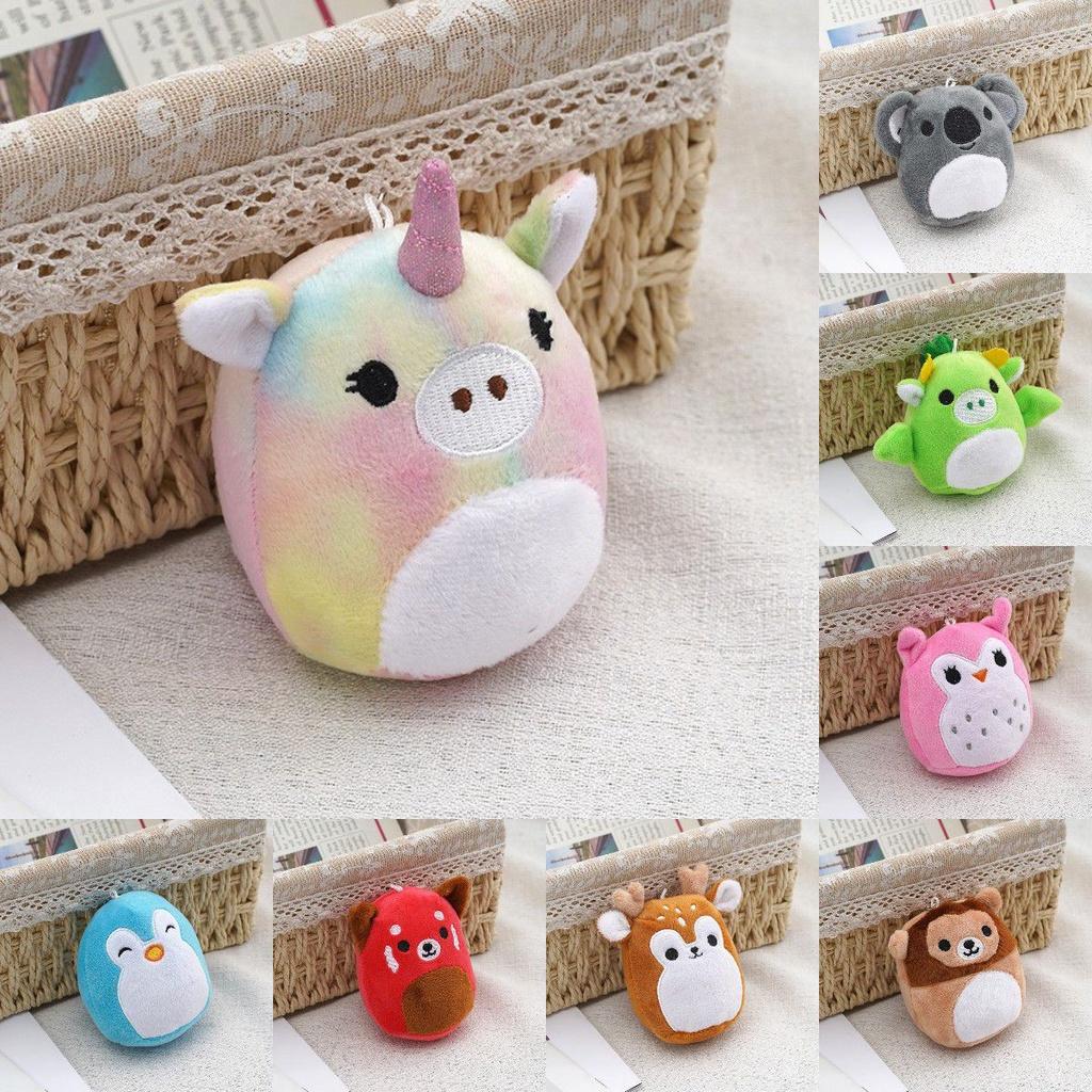 Squishallow Keychain Animal Koala Unicorn Bear Deer Stuffed Toy Gift Children