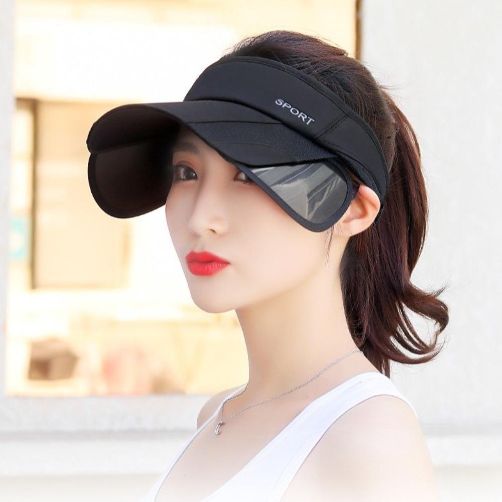 Wide Brim Sports Sun Hat Scalable Summer Baseball Cap Adjustable Empty Top Hat Sports