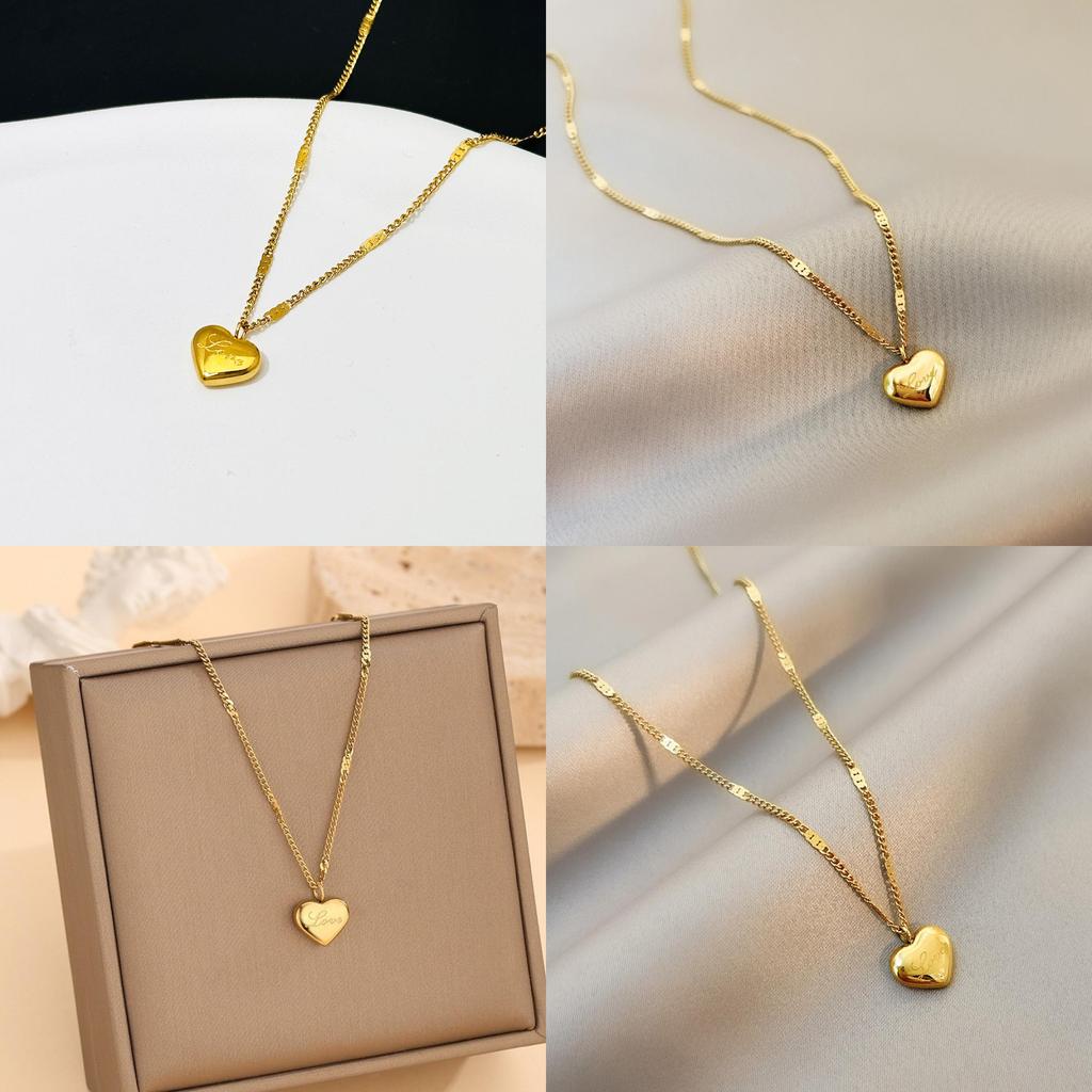 Минималистичное ожерелье-подвеска с буквой из титановой стали с золотым покрытием для повседневной носки и подарков