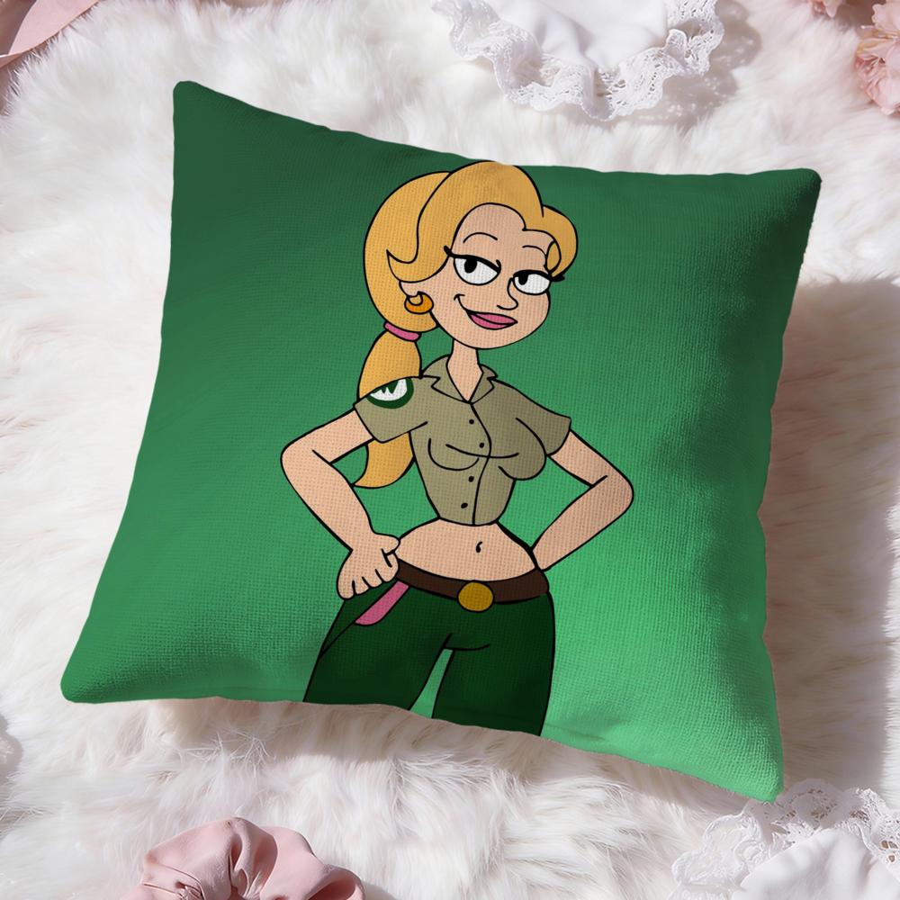 Cartoon B-BrickleberryS Cushion Cover Premium Comfort Reversible Pillow Cove -Two in One Design for Any Room & Car Interior