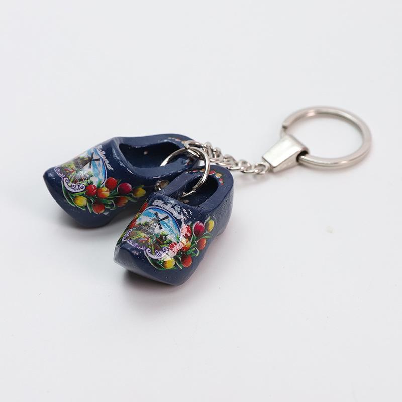 Ключница Дофаминовый Цвет Голландские Деревянные Кломпы: Персонализированный памятный подарок