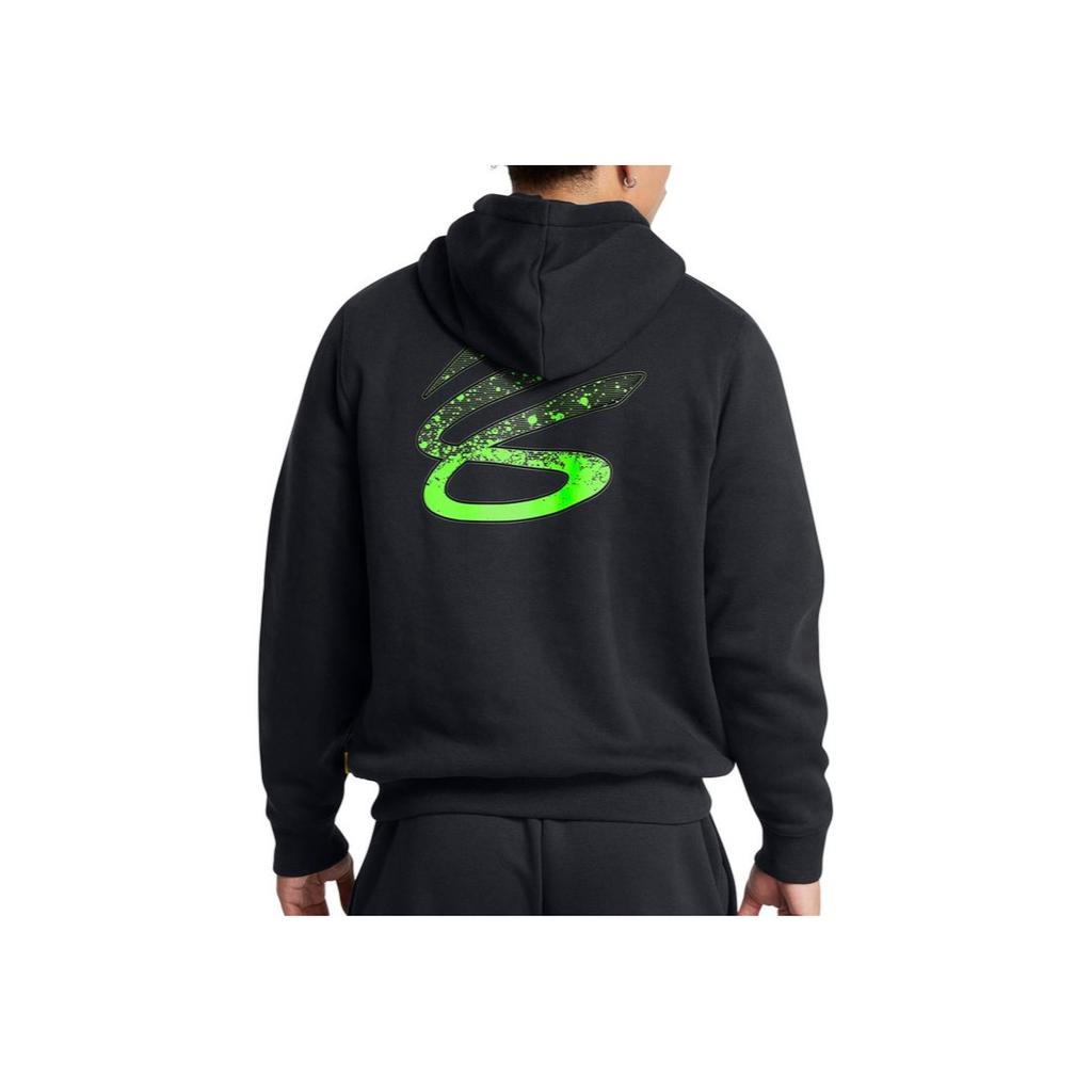 Under Armour Баскетбольная толстовка с капюшоном Curry Splash Printed, мужская толстовка с капюшоном, черная 1387606-001