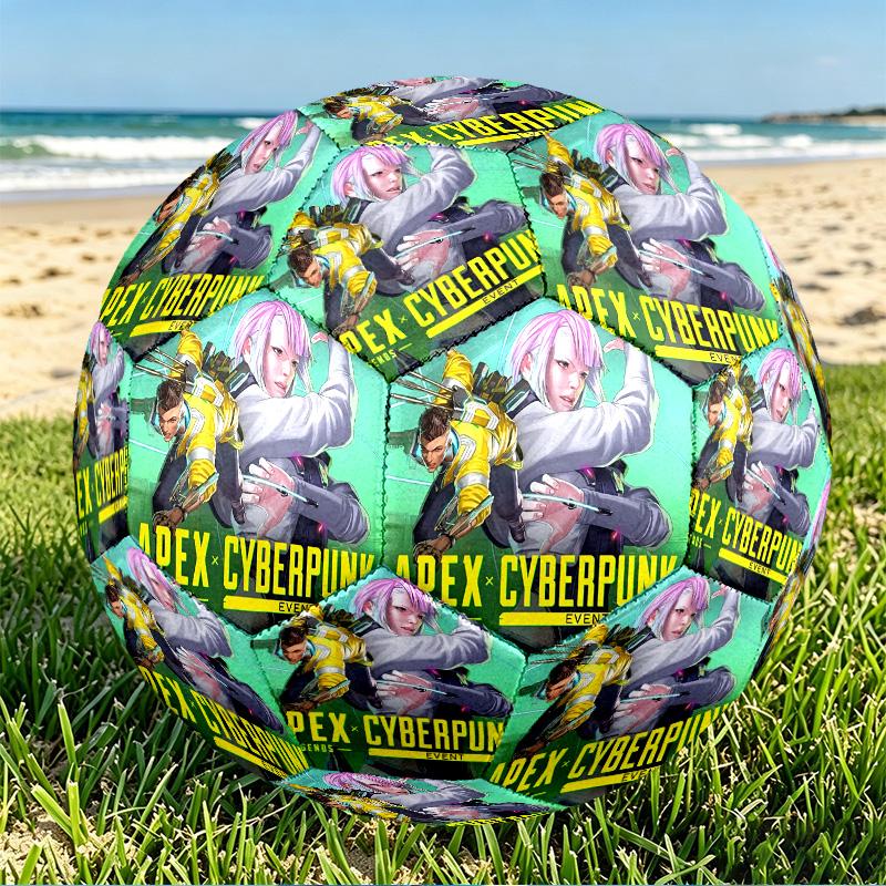 Apex Legends Print Size 5 Soccer Ball, PU Wear Resistant Football for Match Training and Daily Practice, Birthday Gift for Soccer Fans