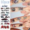 10 листов Растения и животные Татуировки Наклейки Для Руки Тела Поддельные Декоративные Водонепроницаемые Татуировки Наклейки Креативные Фестивальные Подарки