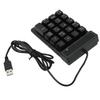 Проводная цифровая клавиатура черная USB-подключение 19 U-образных клавиш Plug and Play Компактная цифровая клавиатура для ноутбука ПК настольного компьютера