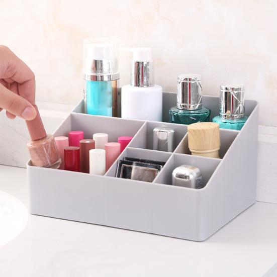 6 сеток косметический органайзер коробка настольный пластиковый контейнер для хранения мелочей