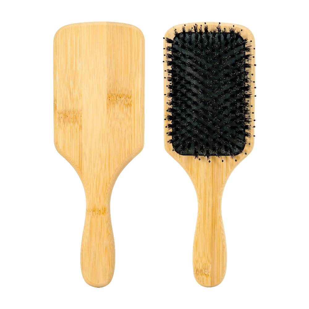 Soft Bristle Air Cushion Bamboo Comb Square Detangling Hair Brush Massage Anti Static Hair Brush Professional Salon Styling Tool