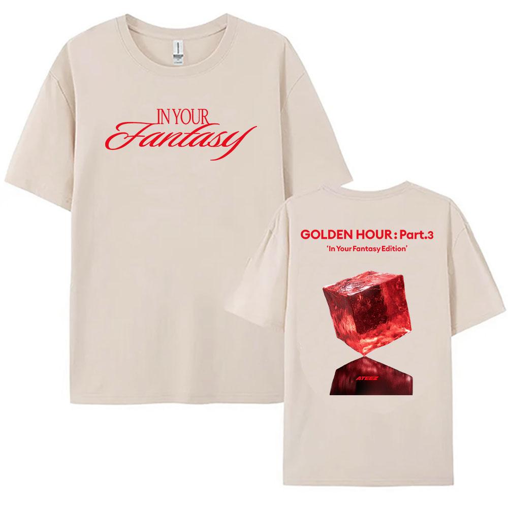 GOLDEN HOUR : Part.3 In Your Fantasy Edition T-shirt ATEEZ Boys Band Korean Style Tshirts Unisex Streetwear Fashion Women Tees