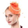 Bridal Headdress Retro Hairclip Hair Fascinator Hat Womens Vintage Hat Pillbox Hat Bowknot Veil