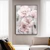 Watercolor Pink Flowers Poster Wall Art Canvas Painting Modern Home Decor Nordic Print Wall Pictures for Living Room Decoration