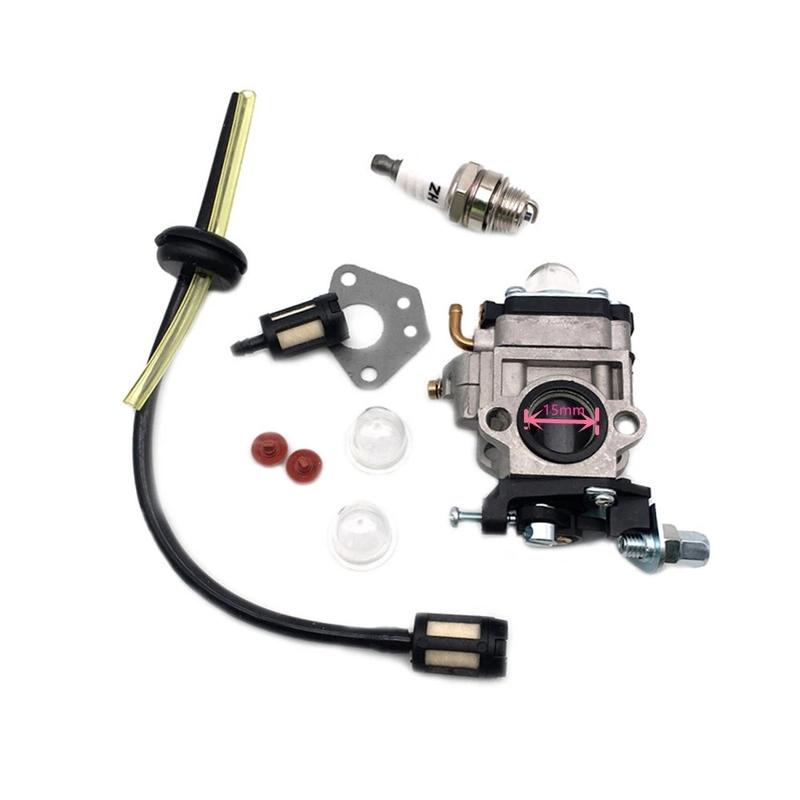 15mm Carburetor Kit for Engine 40-5 44-5 For Brushcutter 4c 49cc 52cc Strimmer Cutter Chaaw Carb Accessories