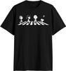 Мужская футболка Peanuts Перекресток Abbey Road Черно-белый графический принт