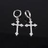 1Pair Zircon  Cross Earrings For Women Drop Earrings Gothic Punk Hip Hop Female Piercing Dangle Earrings Jewelry