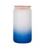 Gradient Color Water Bottle with Straw Juice Glasses with Wooden Lid Beer Wine  Milk Mocha Bubble Tea Cup Ice Cola Glass Cup
