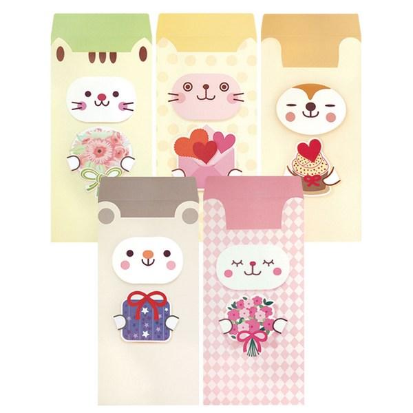 From&Two Character Pocket Money Envelopes B114pq13458 5 Types 20p, Mixed Colors, 2 Sets