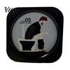 Visual Timekeeper for Kids 5 Minute Toilet Sand Timer, Funny Bathroom Hourglass with Pooping Man Educational Habit Building Tool Graphic, Clock