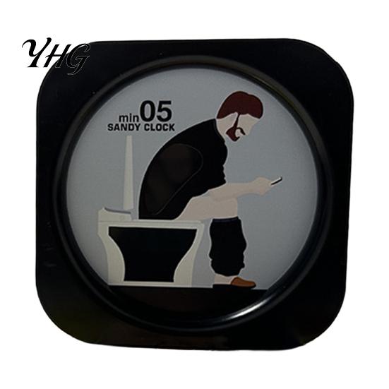 Visual Timekeeper for Kids 5 Minute Toilet Sand Timer, Funny Bathroom Hourglass with Pooping Man Educational Habit Building Tool Graphic, Clock