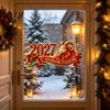 Съемные виниловые наклейки 2027 Наклейка на окно, Русский язык С Новым Годом Статические не оставляющие следов Наклейки на стекло Водонепроницаемые ПВХ Прилипающая наклейка для
