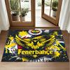 Fenerbahçe FC Design Crystal Velvet Rug Soft Decorative Mat for Bedroom Entrance