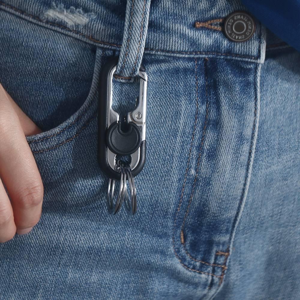 Waist Buckle Key Ring Business Car Keychain Keys Organizer Double Ring Keychain Car Key Holder