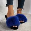 Теплые плюшевые тапочки женские Slis Плоские каблуки Пушистый мех Однотонные женские туфли Низкие каблуки Платформа Меховые тапочки Обувь Zapatos