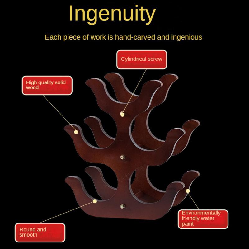 Деревянная винная стойка Держатели для вина Кухонная сборная стойка Органайзер Барный шкаф для хранения Винный шкаф Стойка для бутылок вина