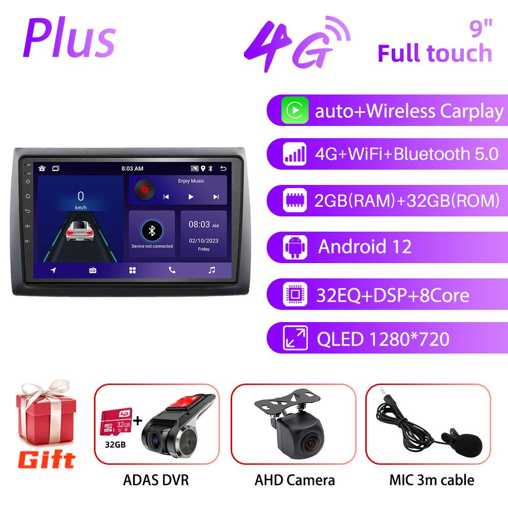 Android Car Radio 9 дюймов для Fiat Stilo 2010 GPS 2din 4G LTE Мультимедиа Видео Плеер Головное Устройство Радио Стерео Беспроводной Carplay