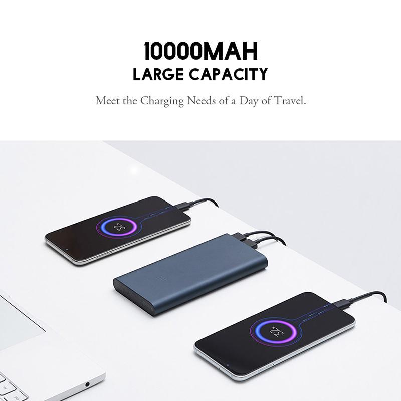 Оригинальный Xiaomi Mi Power Bank 3 22,5 Вт 10000 мАч быстрая зарядка Dual-USB алюминиевый Powerbank быстрое зарядное устройство портативный внешний аккумулятор