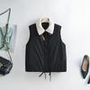 Winter wear fashionable and thin lamb wool lapel design sense loose with black vest top women's trend