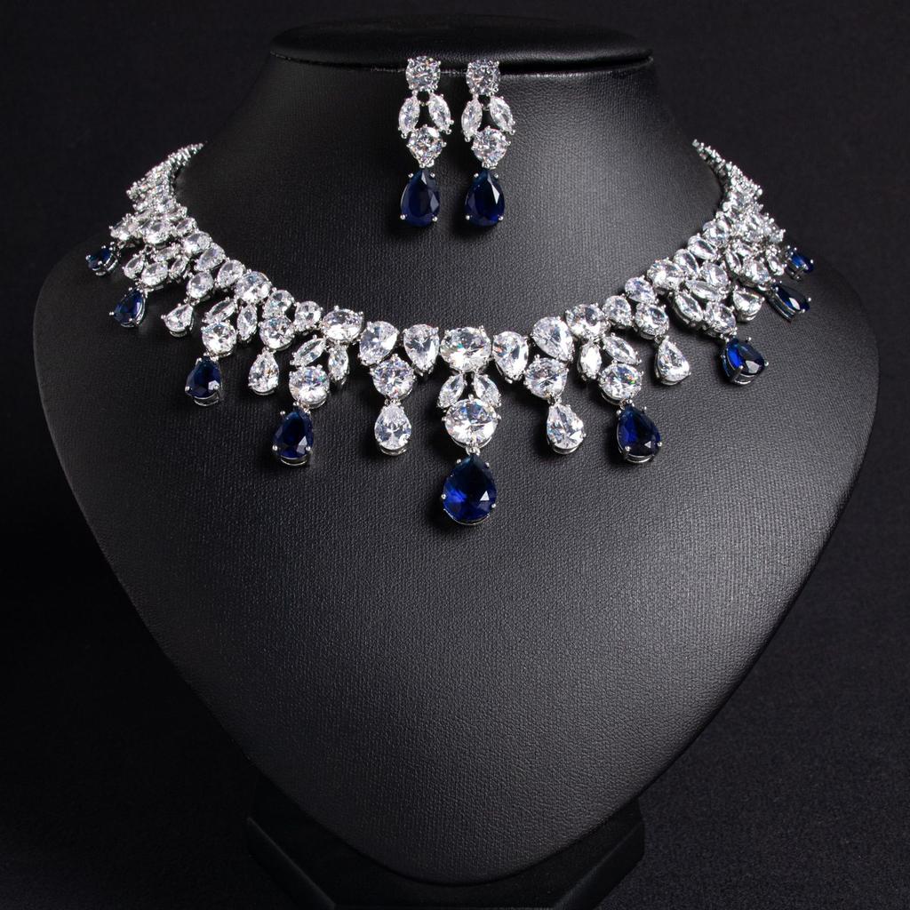 Европейский и американский роскошный свадебный набор украшений Ожерелье Повседневная простая цепочка