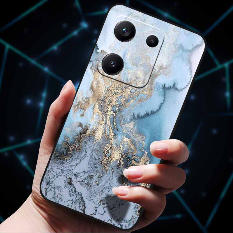 Чехол для Redmi Note 14S 4G 6.67" Мраморный Мягкий ТПУ Силиконовый Ударопрочный Задний Чехол для Xiaomi Redmi Note 14S Чехол Защитный Корпус