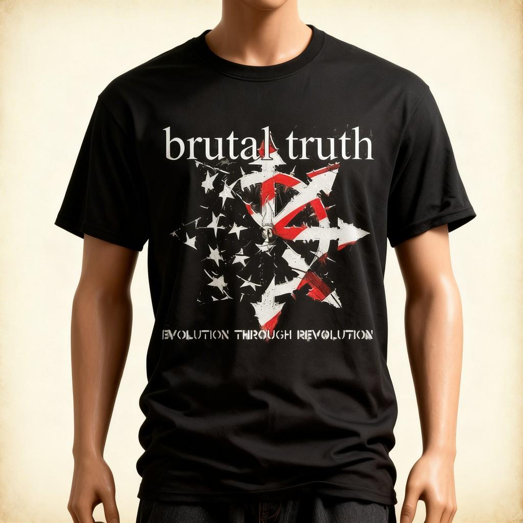 BRUTAL TRUTH Evolution Through Revolution Black All Size Shirt