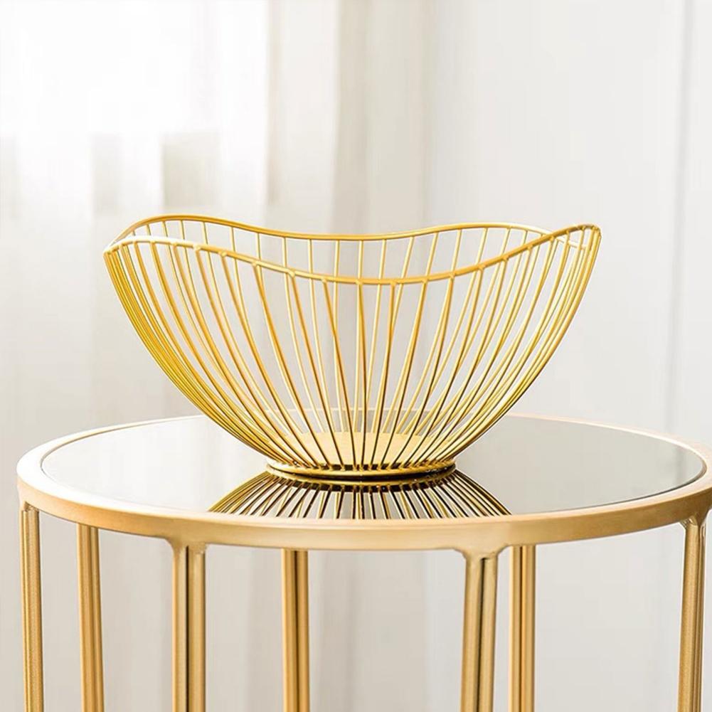 Metal Fruit Basket Simple Fruit Basin Multi-Size Iron Snack Bread Vegetable Storage Bowls Kitchen Eggs Dessert Holder Organizer