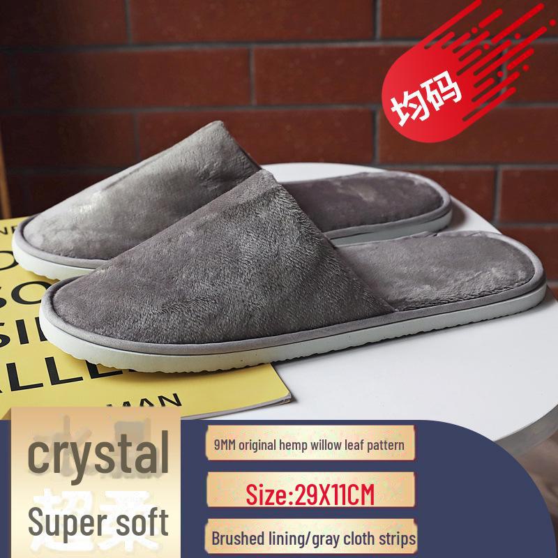 Luxury Disposable Slippers: Plush Coral Fleece, Non-Slip, Ideal for Home, Homestays, and Guest Comfort