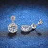 D Цвет 1CT 6,5 мм Серьги-капли с муассанитом для женщин и девочек, вечерние ювелирные изделия, серьги-гвоздики из стерлингового серебра 925 пробы с бриллиантами