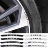 4Pcs Firm Paste Anti Fall Aluminum Alloy Wheel Hub Badge Anti Scratch Tire Rim Protective Logo Sticker Auto Body Refit For BMW