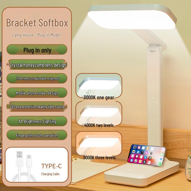 Dual-Use Eye Protection Desk Lamp for Study & Bedroom