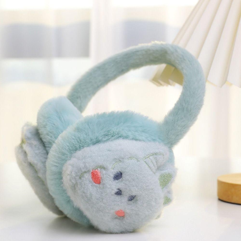 Cute Winter Warm Earmuffs Animal Folding Earflap Plush Ear Warmer  Outdoor Cold Protection